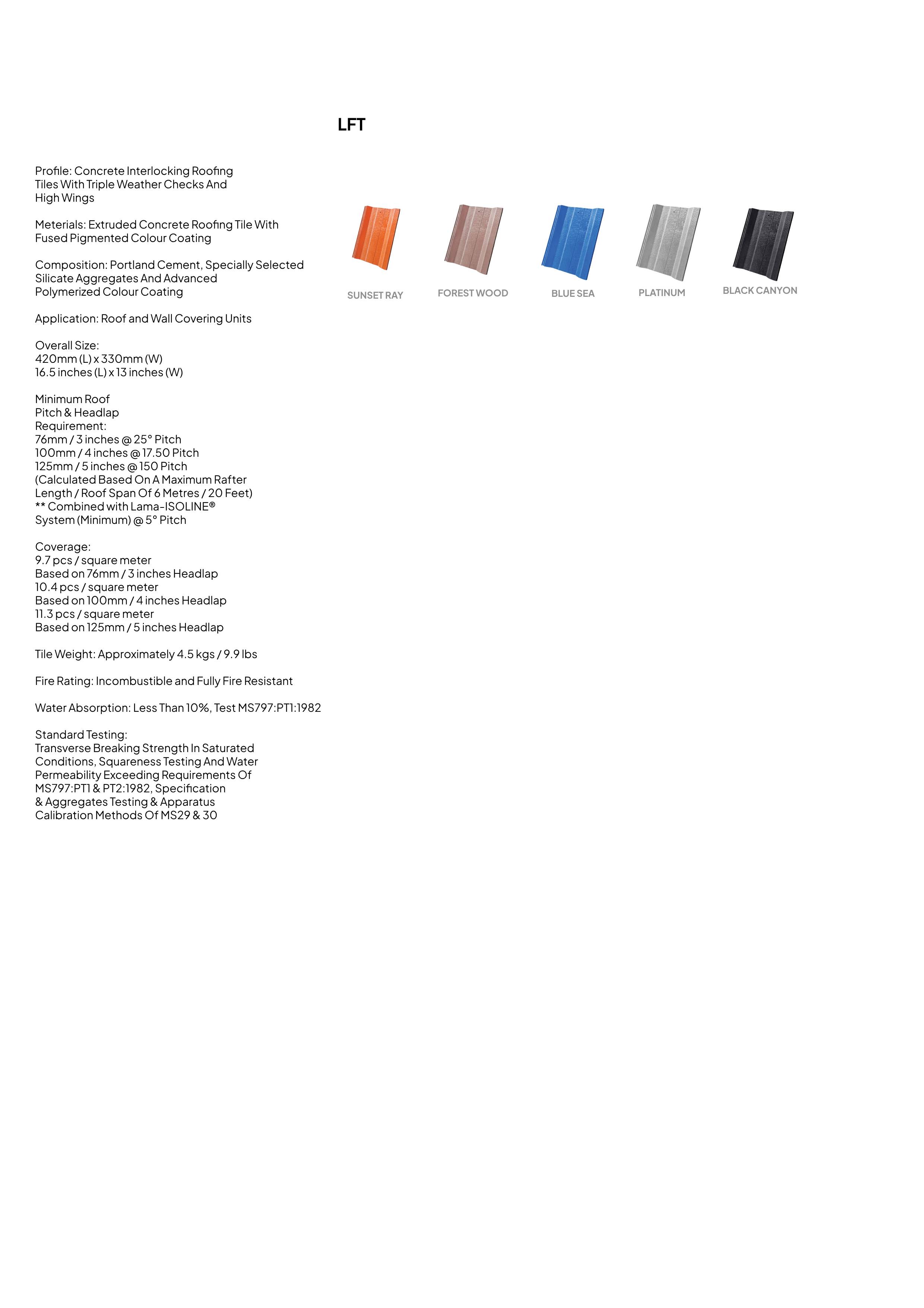 Fortis concrete tiles